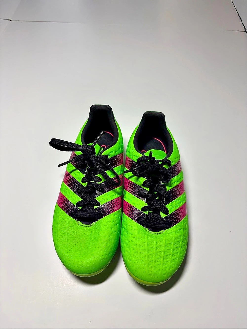 Adidas Youth Soccer Cleats Green Pink Size US 13